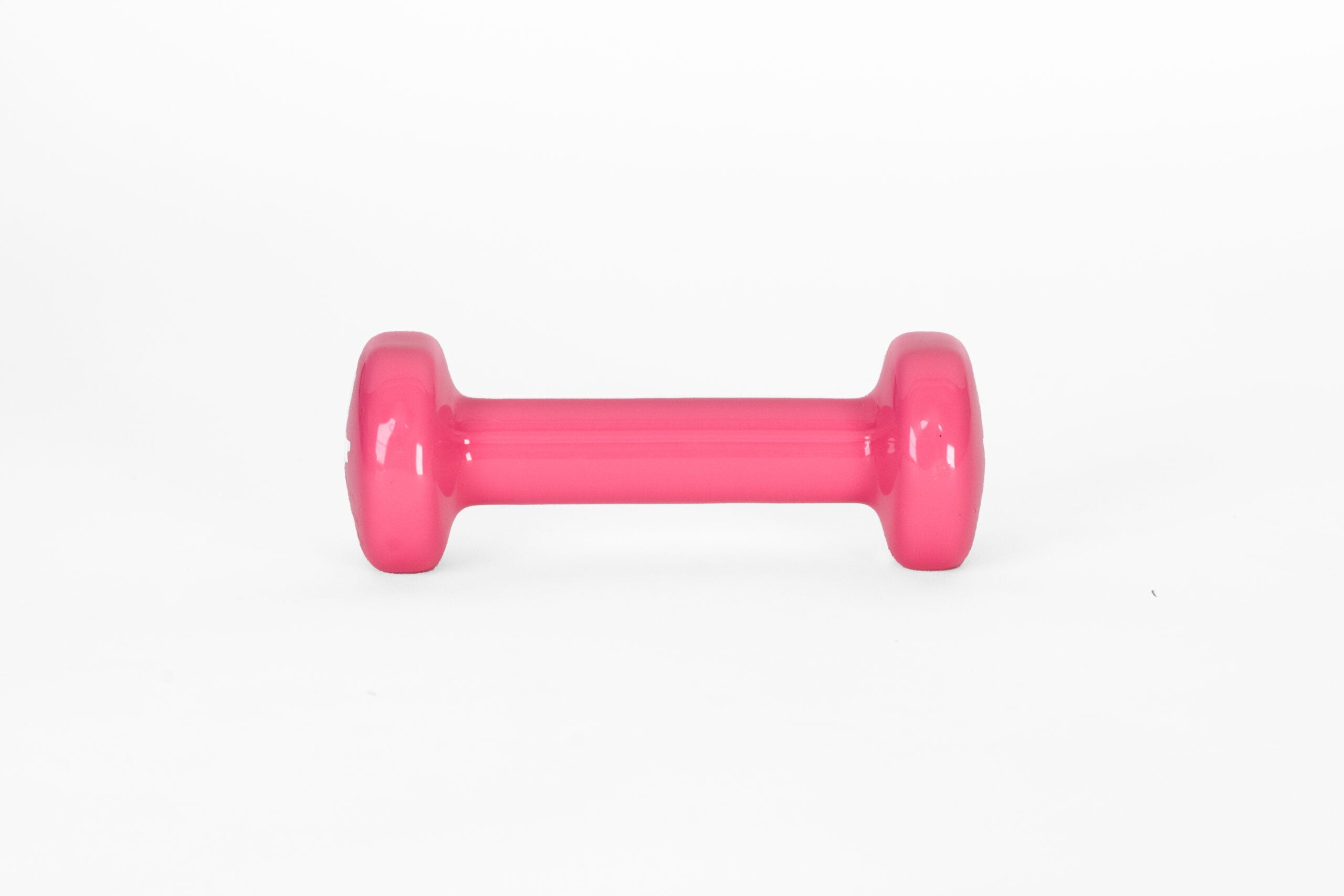 YORK 1 lb pink vinyl dumbbell - front view