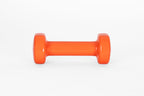 YORK 2 lb orange vinyl dumbbell - front view