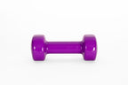 YORK 5 lb violet vinyl dumbbell - front view