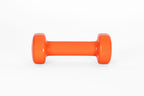 YORK 6 lb orange vinyl dumbbell - front view