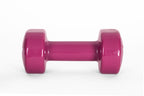 YORK 12 lb Vinyl Dipped Dumbbell - Magenta - front view