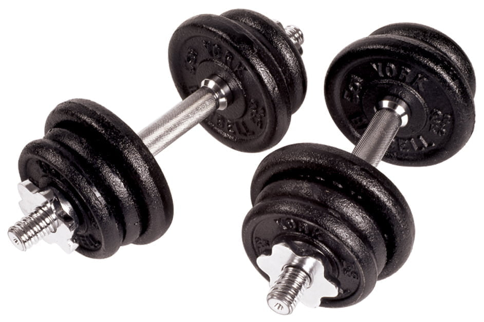 YORK® Cast Iron Adjustable S/L Dumbbell Set