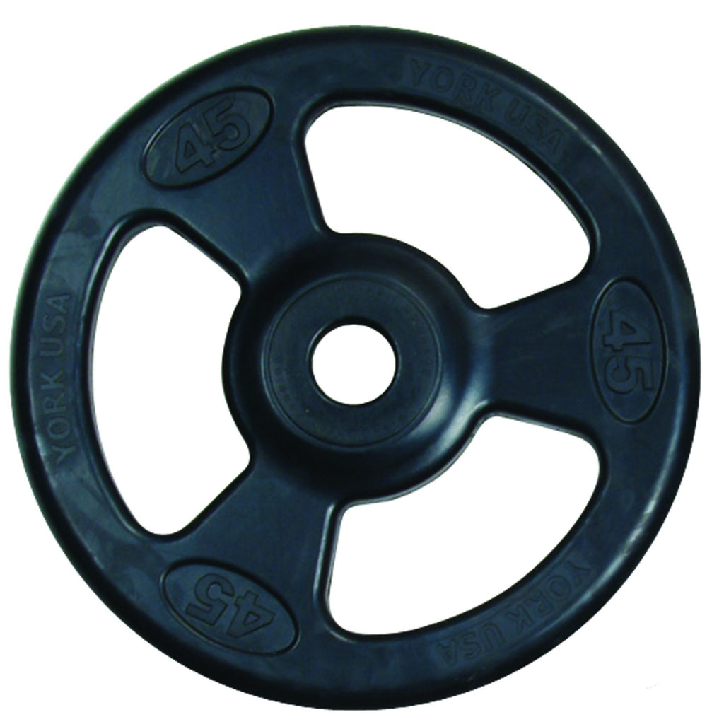 YORK® 2" Iso-Grip Rubber Encased Steel Olympic Plate