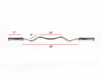2980 EZ curl bar with dimensions