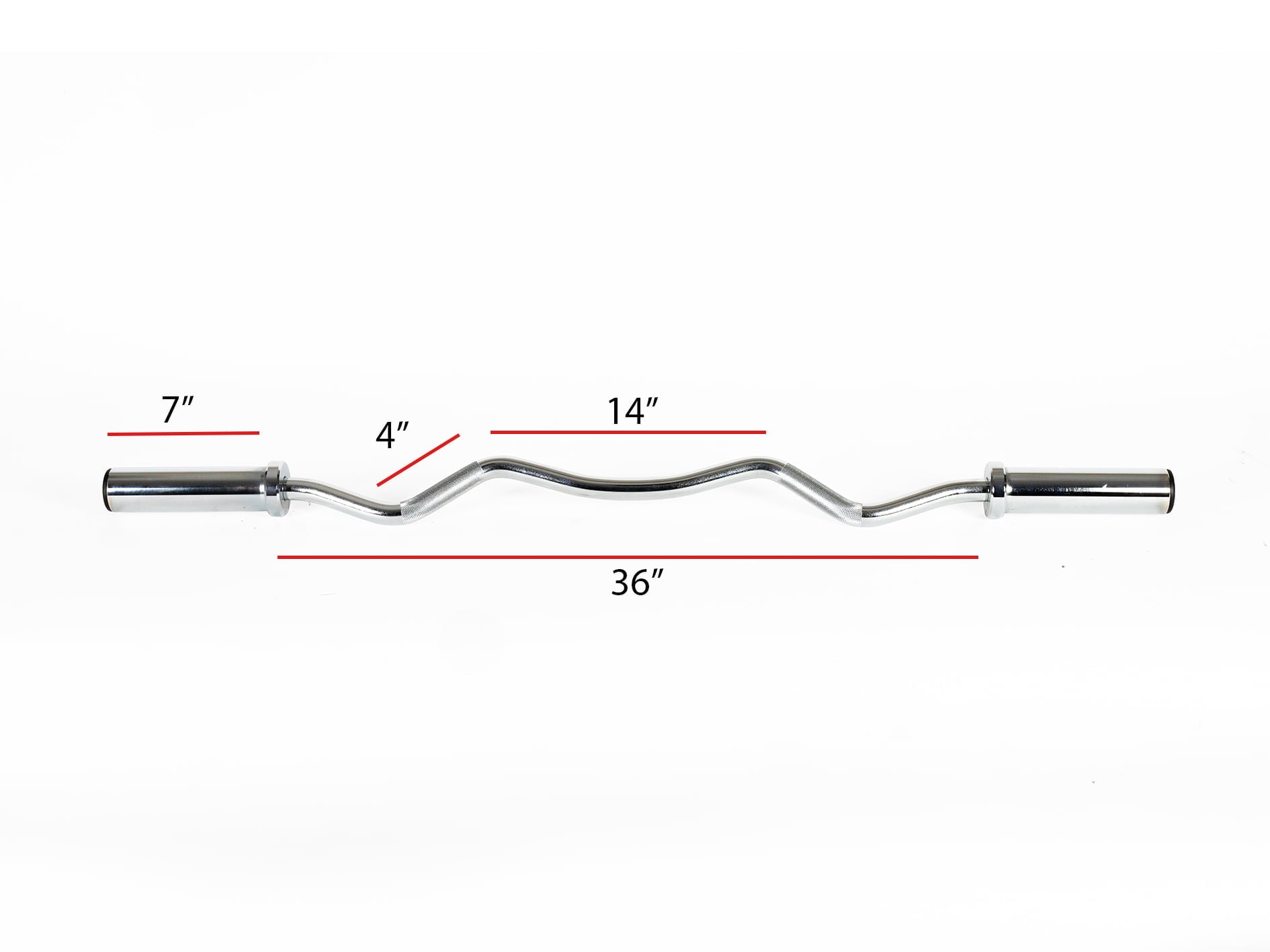 2980 EZ curl bar with dimensions