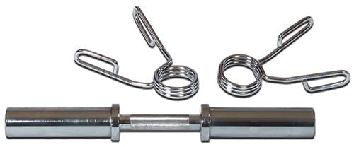 YORK®  20" Olympic Dumbbell Handle w/ Spring Clip Collars