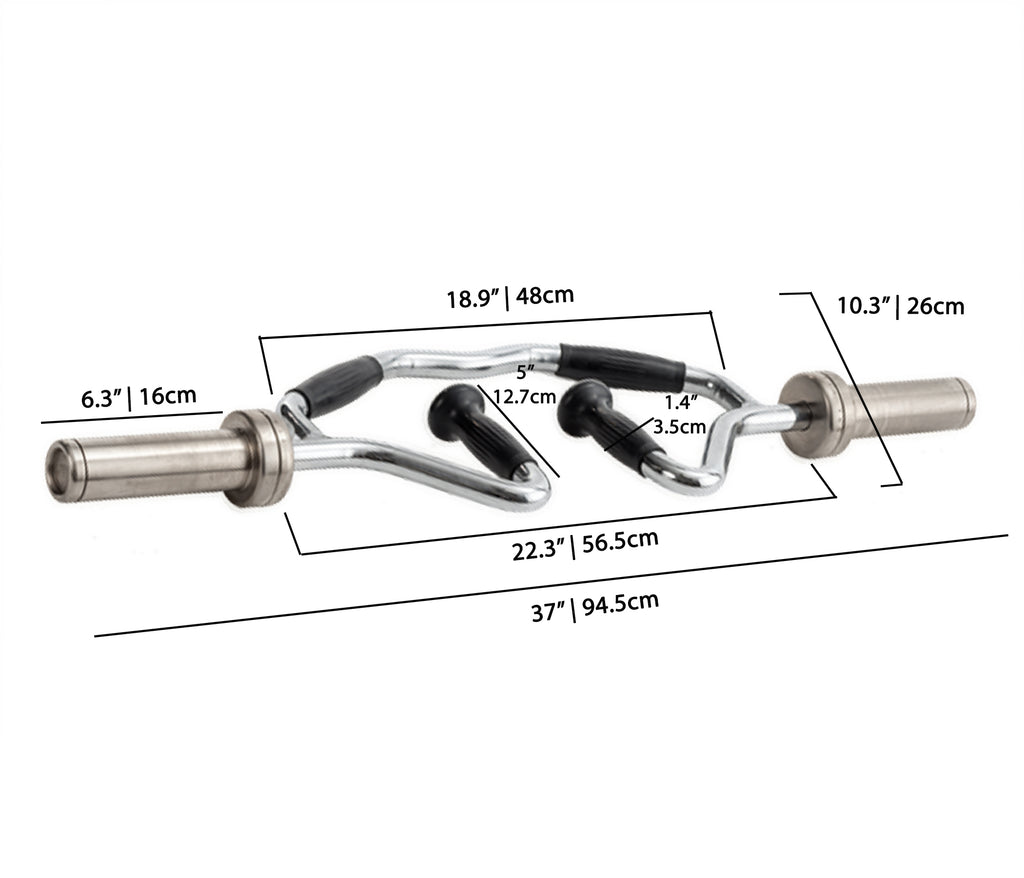 YORK® International "Bi-Tri-Trap" Bar w/ Rubber Grips