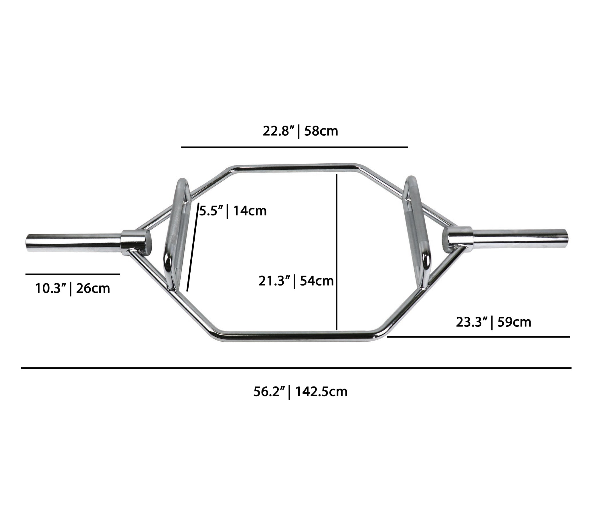 YORK® Olympic Hex Weight Bar - 45lb
