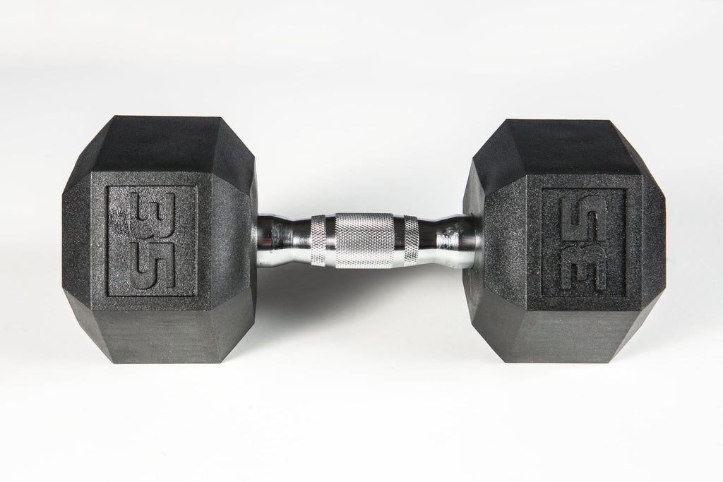 YORK® PVC Hex Dumbbell - Chrome Ergo Handle