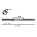 YORK® 14" Solid Steel Spinlock Dumbbell Handles w/ Collars