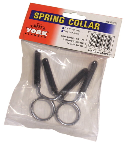 YORK® 1" Spring Collars w/ Rubber Grips (pair)
