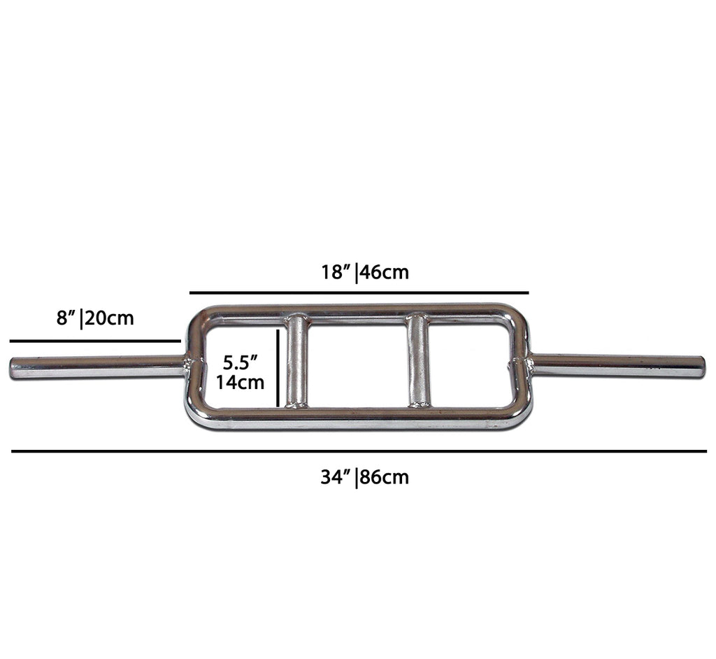 YORK® Chrome Triceps Bar w/ Fixed Inner Collars