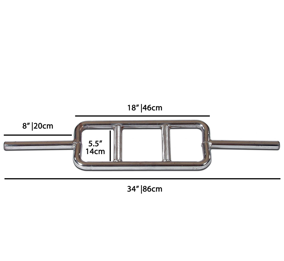 YORK® Chrome Triceps Bar w/ Fixed Inner Collars