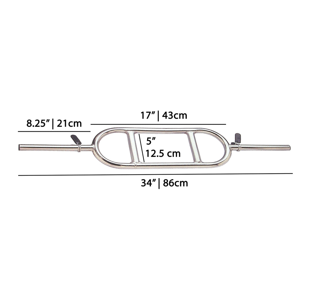 YORK® 34" Triceps Tubular Bar w/ Spring Clip Collars