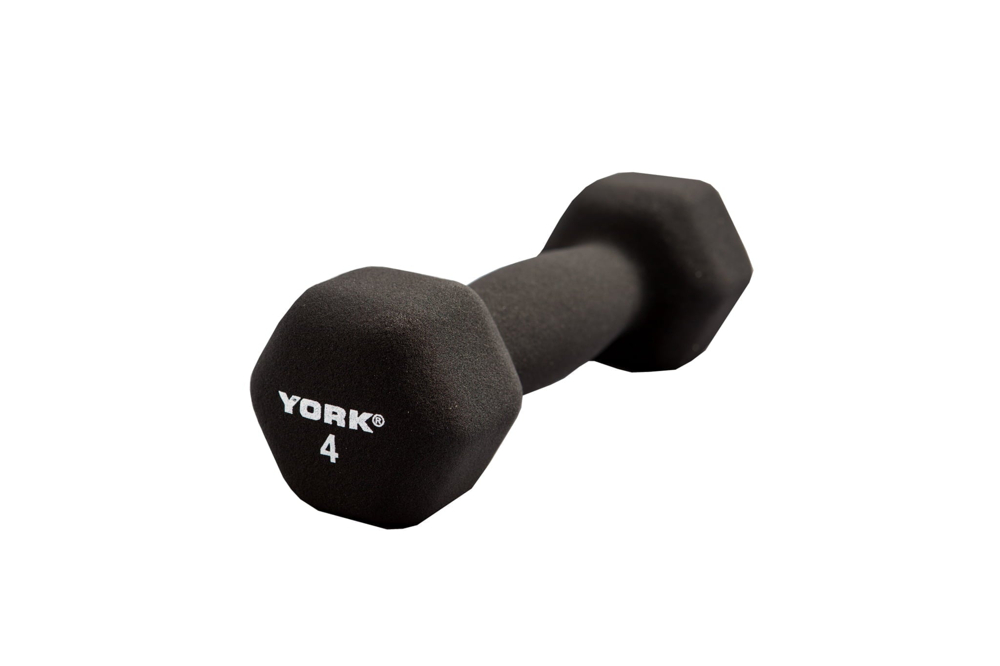 YORK's 4 lb Black Neoprene Dumbbell