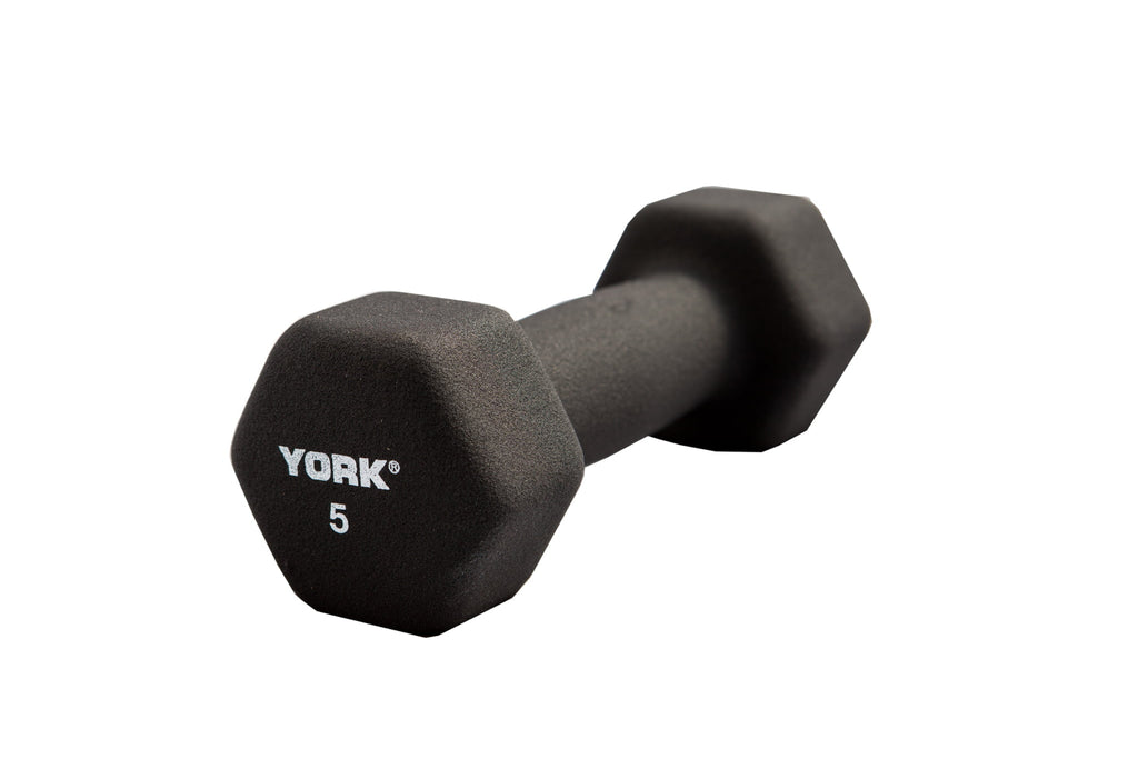 YORK's 5 lb Black Neoprene Dumbbell