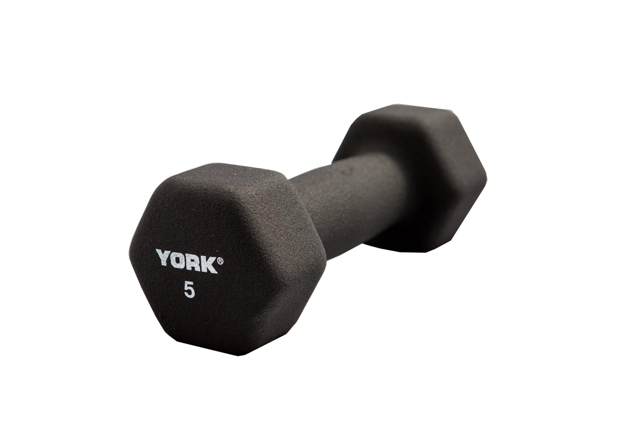YORK's 5 lb Black Neoprene Dumbbell