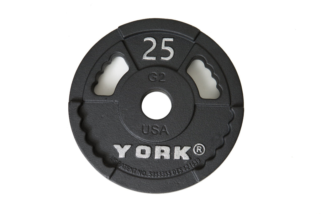 YORK® 2" G-2 Cast Iron Olympic Weight Plate