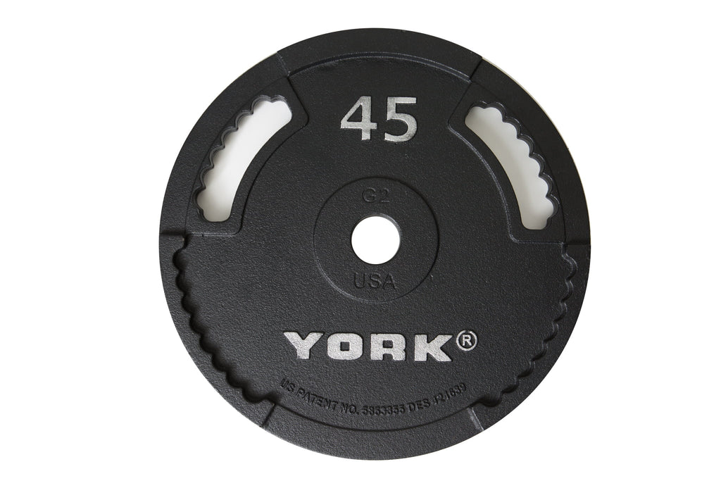 YORK® 2" G-2 Cast Iron Olympic Weight Plate