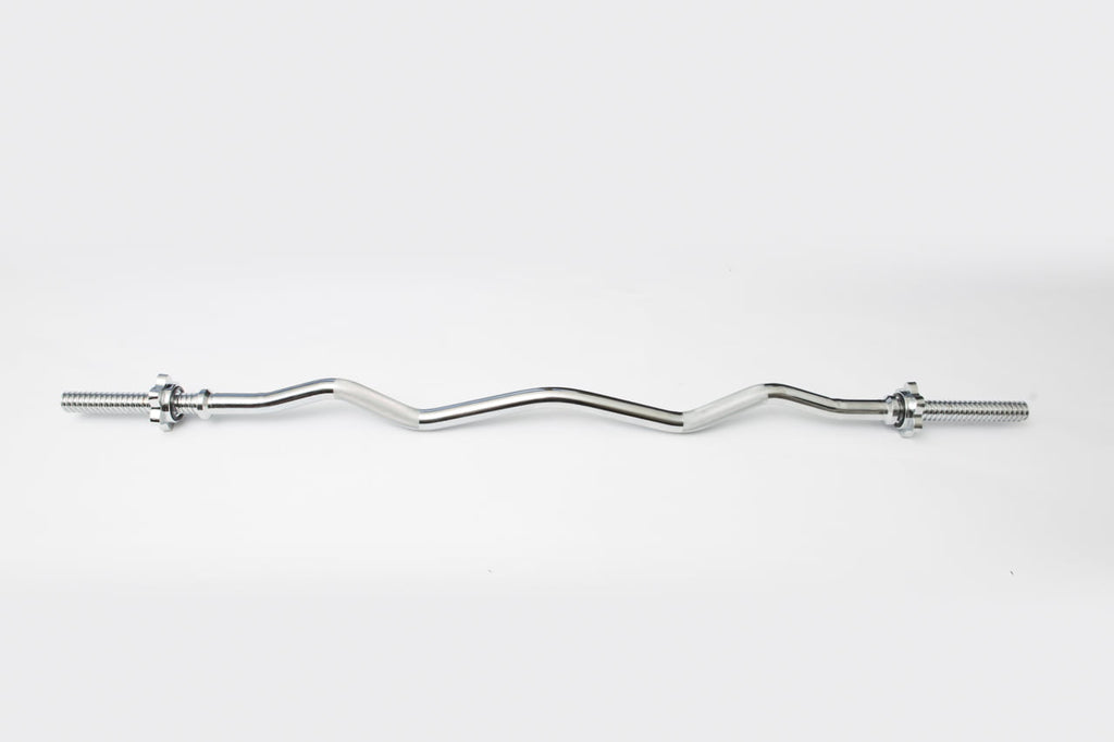 YORK® Chrome Spin-Lock Curl Bar w/ Spin-Lock Collars
