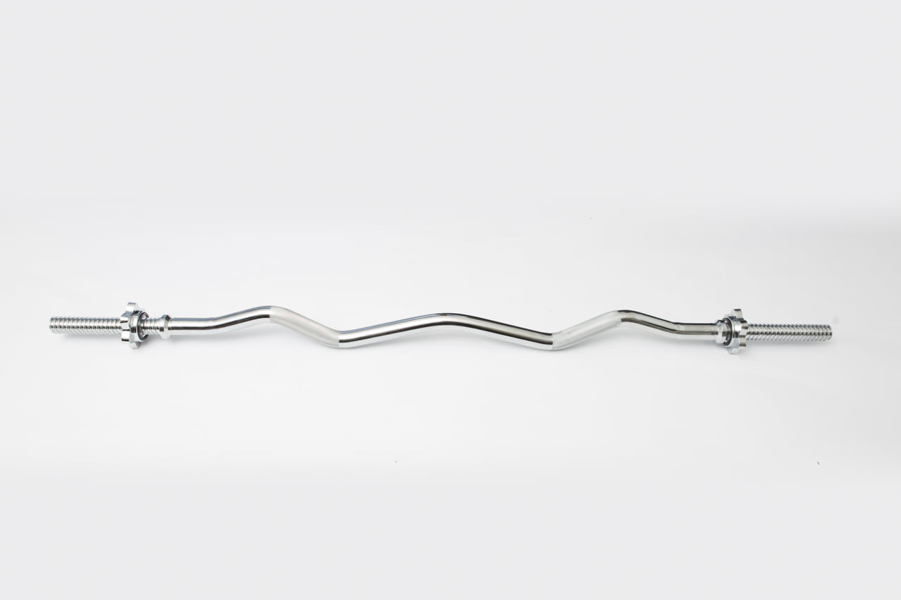 YORK® Chrome Spin-Lock Curl Bar w/ Spin-Lock Collars