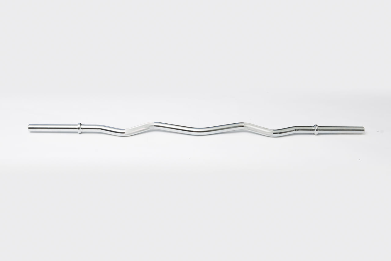 YORK® Chrome Curl Bar w/ Fixed Inner Collars