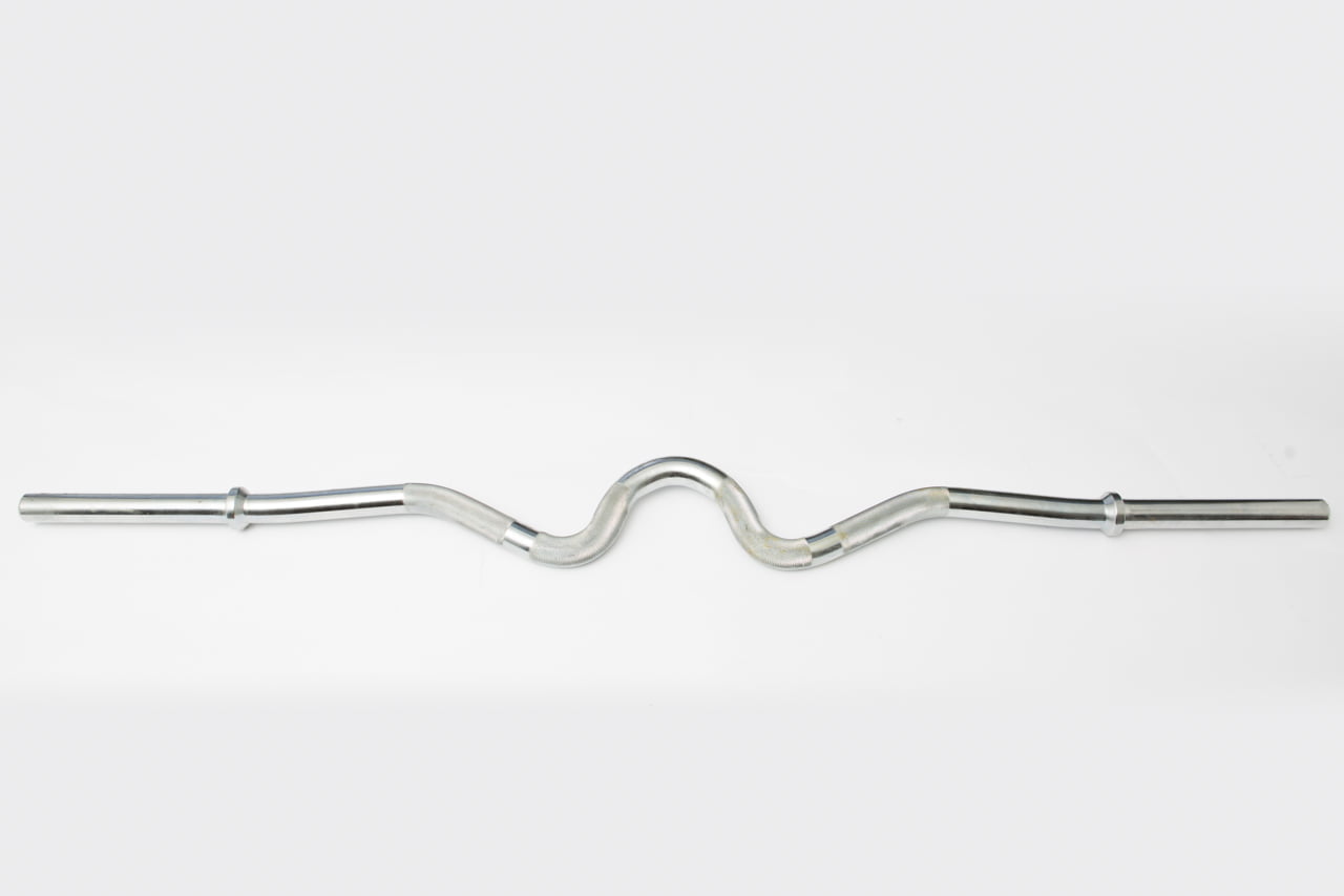 YORK® Chrome Super Curl Bar w/ Fixed Inner Collars