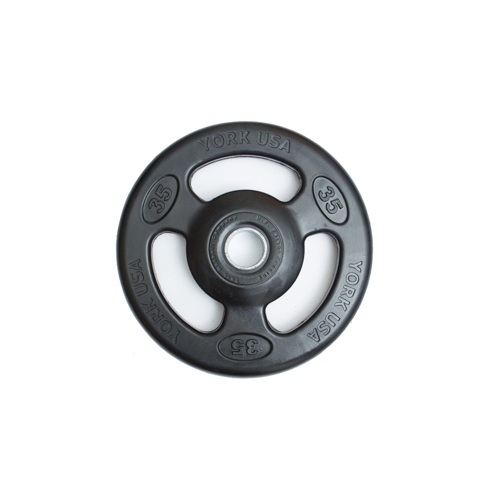 YORK® 2" Iso-Grip Rubber Encased Steel Olympic Plate