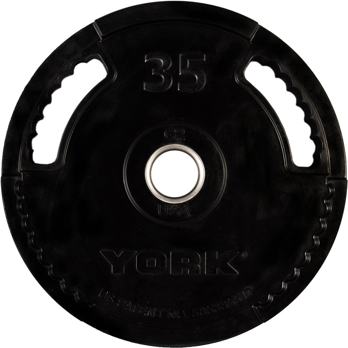YORK® 2" G-2 Rubber Olympic Weight Plate