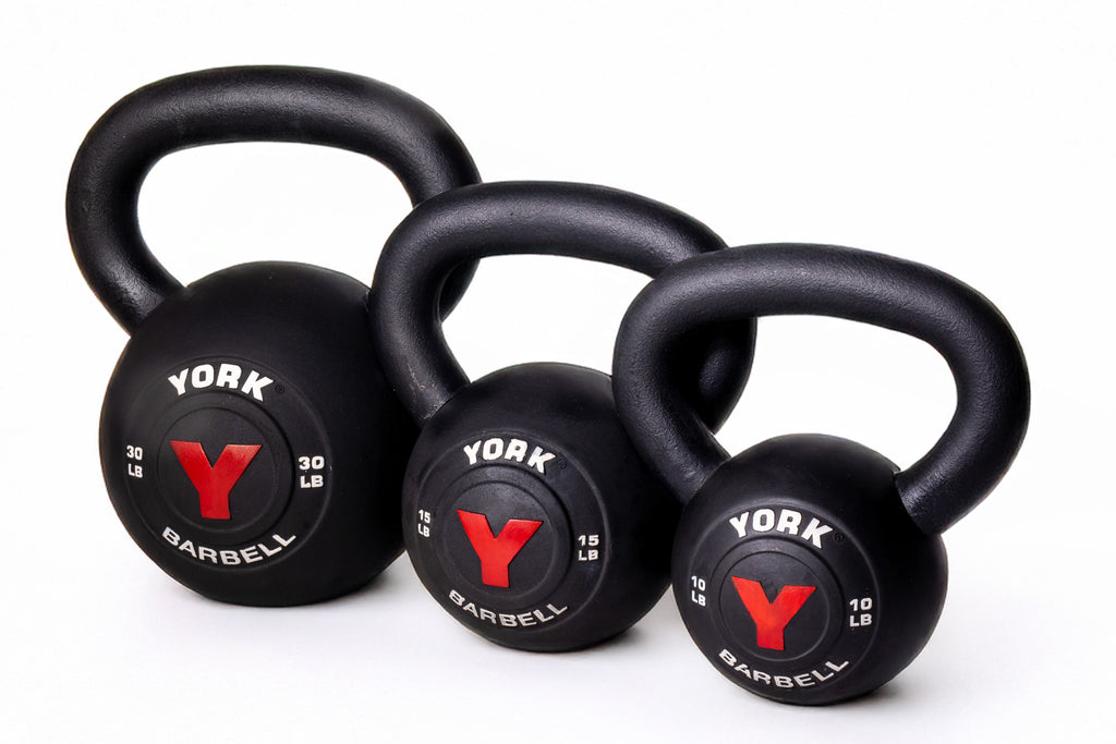 YORK® Rubber Coated Cast-Iron Kettlebells