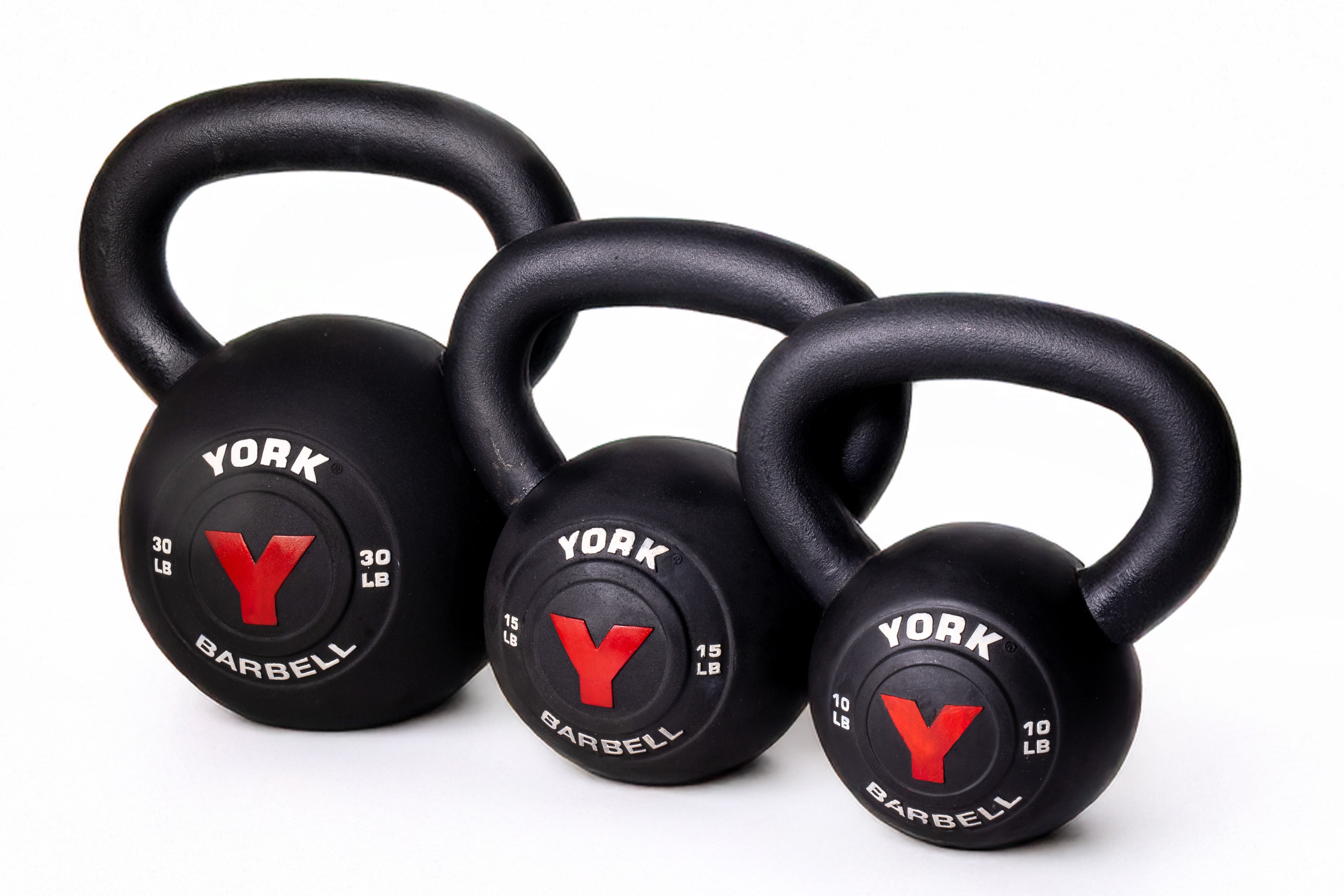 YORK® Rubber Coated Cast-Iron Kettlebells