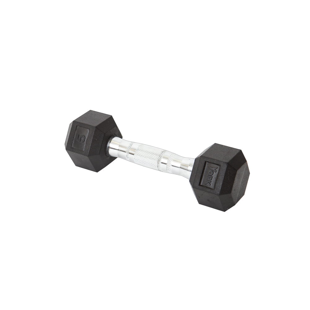 YORK® Rubber Hex Dumbbells