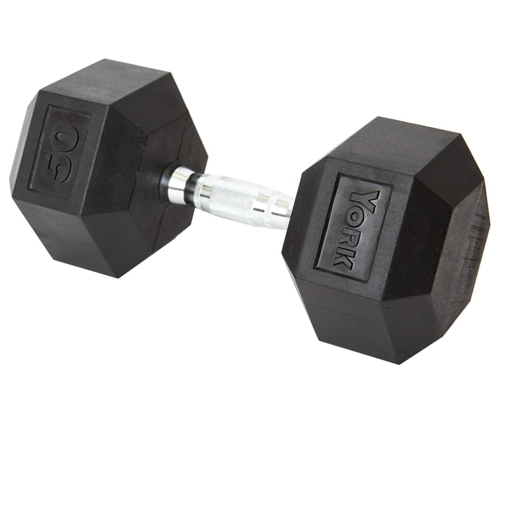 YORK® Rubber Hex Dumbbells