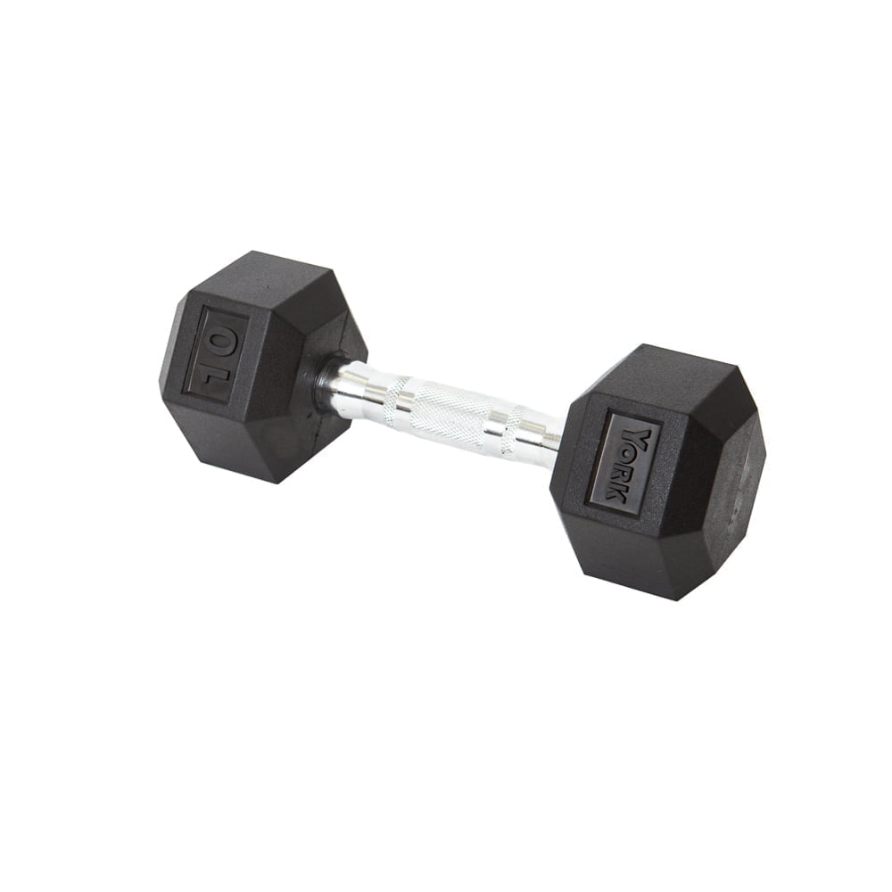 YORK® Rubber Hex Dumbbells