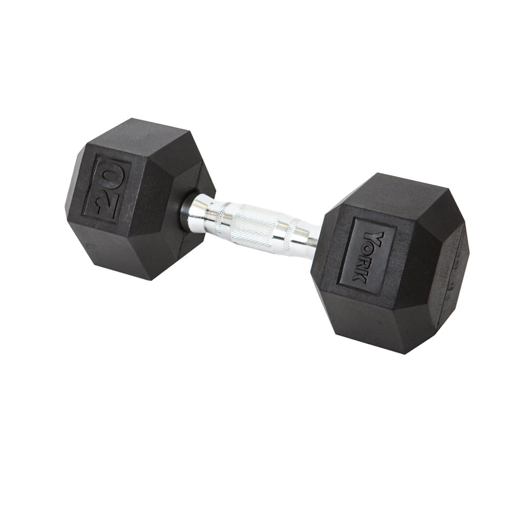 YORK® Rubber Hex Dumbbells