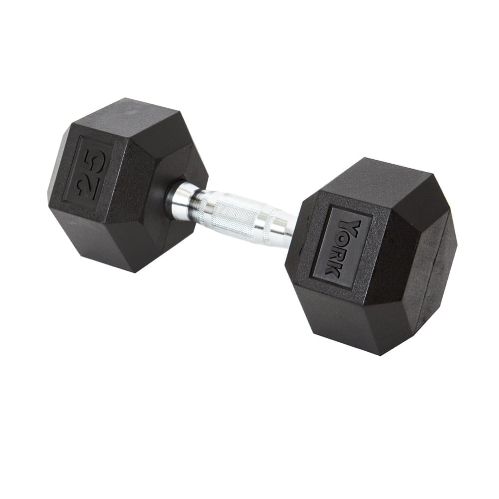 YORK® Rubber Hex Dumbbells