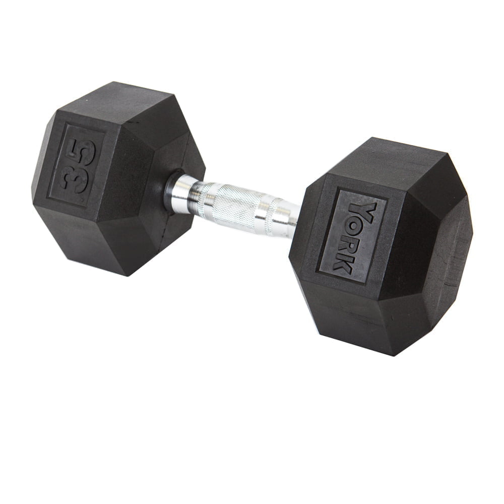 YORK® Rubber Hex Dumbbells