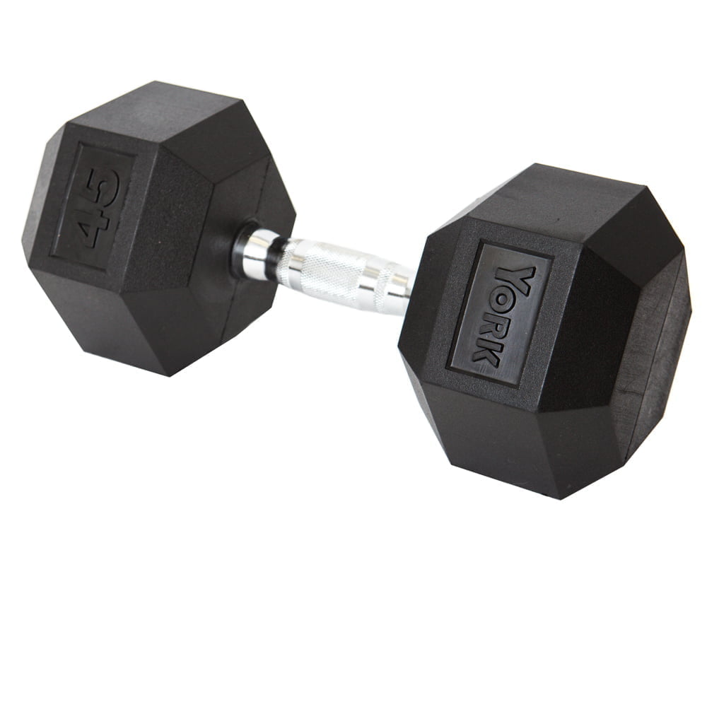 YORK® Rubber Hex Dumbbells