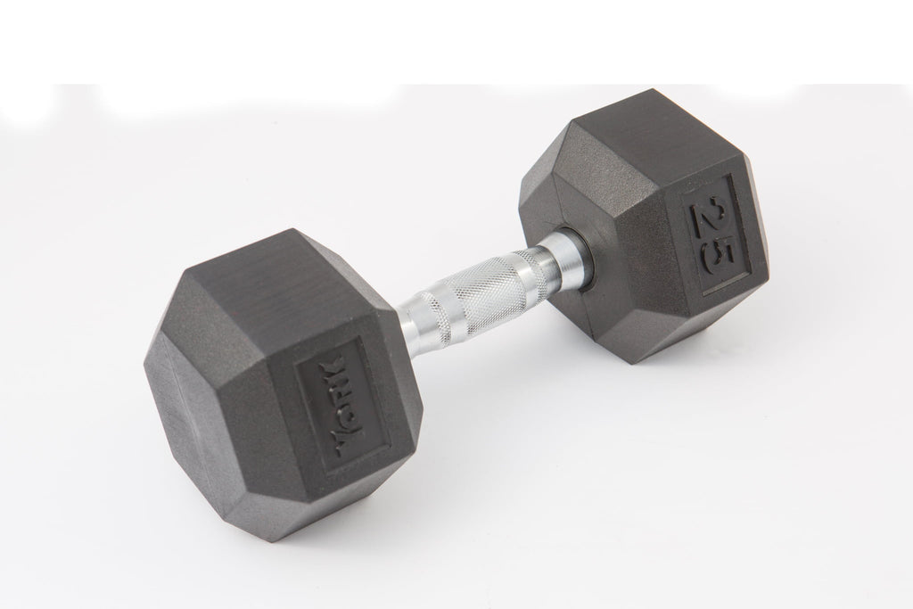 YORK® Rubber Hex Dumbbells