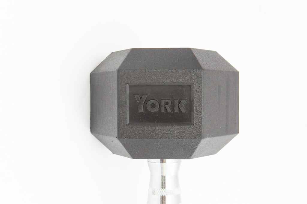 YORK® Rubber Hex Dumbbells