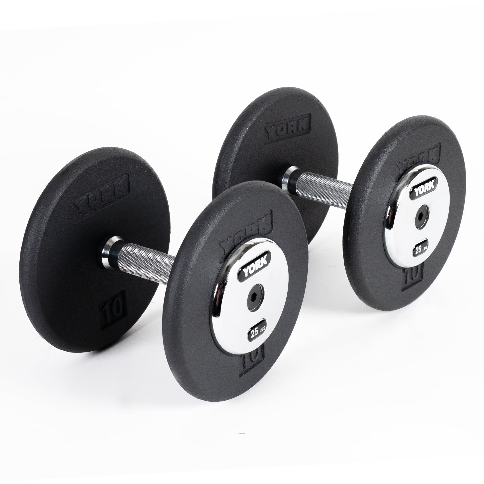 SDH Chrome End-Plate Cast Iron Dumbbell Side
