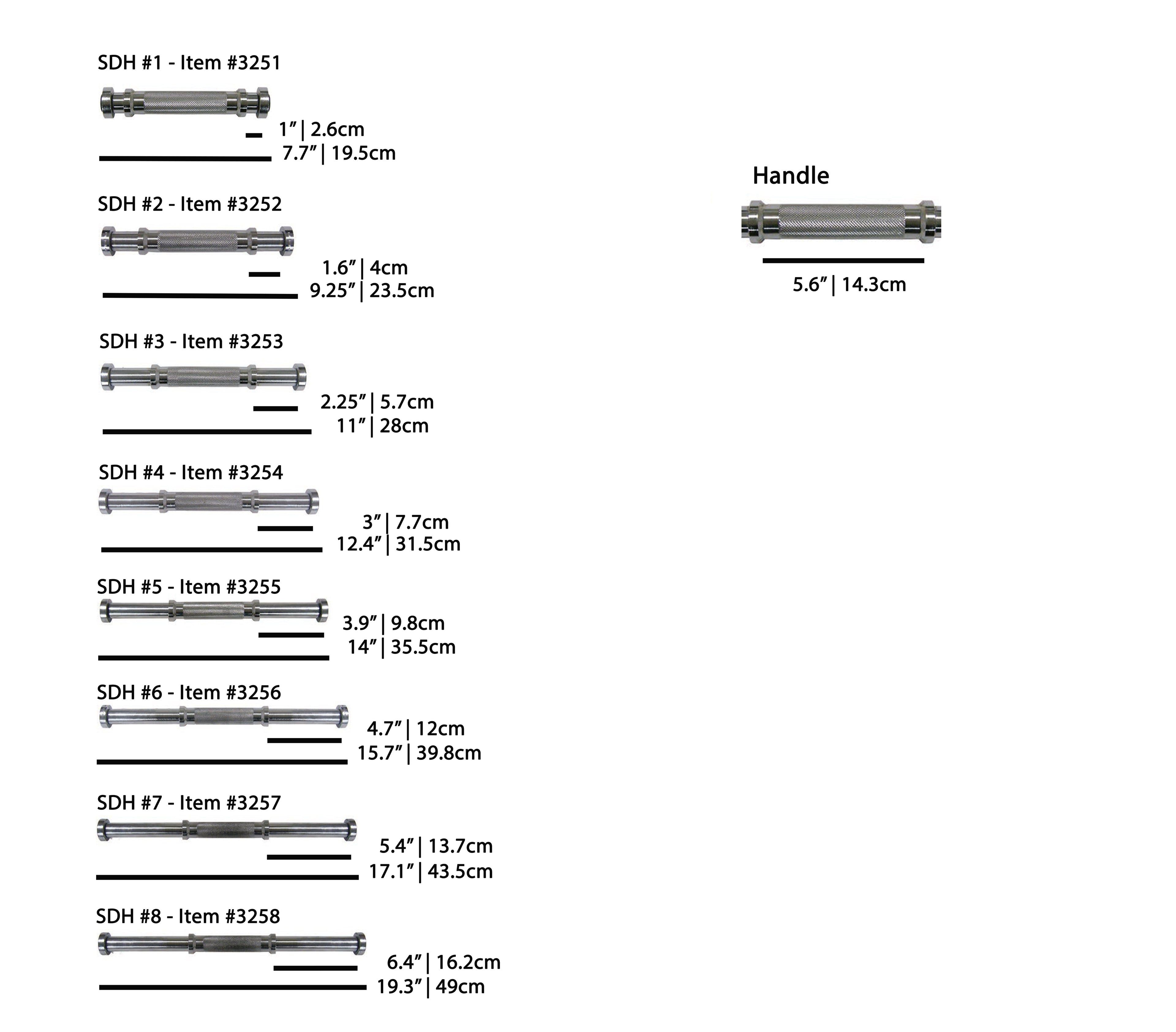 YORK® Solid Dumbbell Handles (SDH)