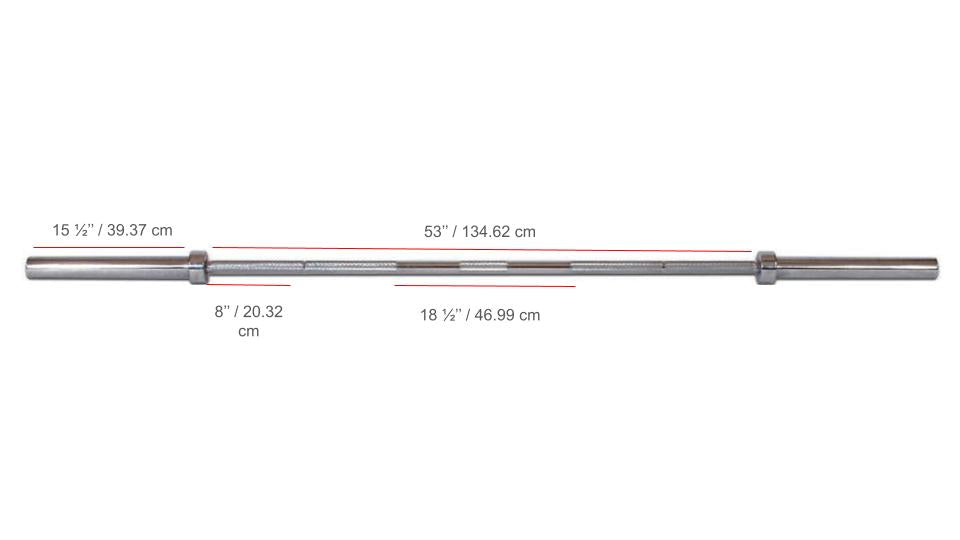 YORK® 7 FT Olympic Bar Chrome 1000 LB Rated