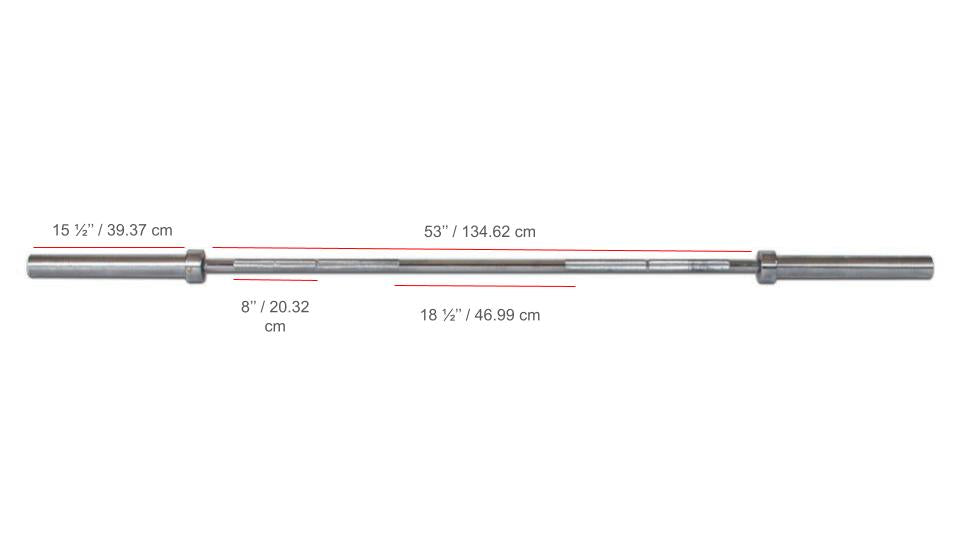 York® 7ft Olympic Chrome Bar - 500lb Rated