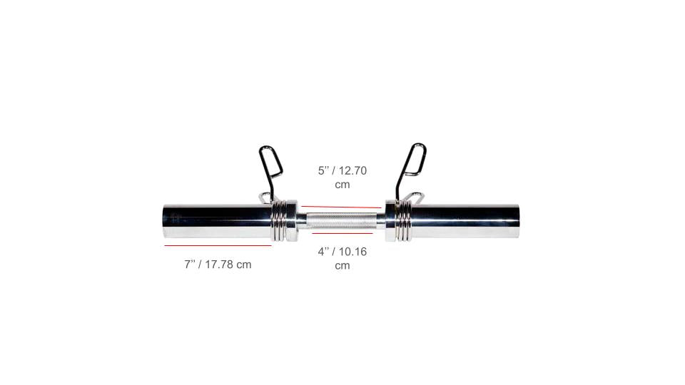 YORK®  20" Olympic Dumbbell Handle w/ Spring Clip Collars