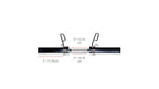 YORK®  20" Olympic Dumbbell Handle w/ Spring Clip Collars