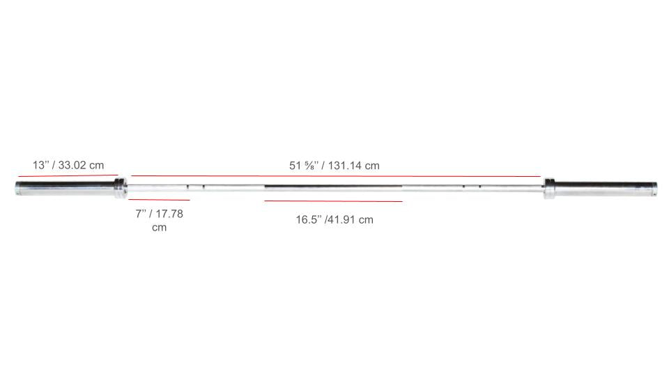 YORK® 6.5' Chrome Olympic Training Weight Bar 25MM