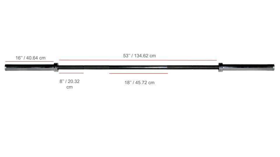 YORK® 7' International Black Oxide Weight Bar - 32mm