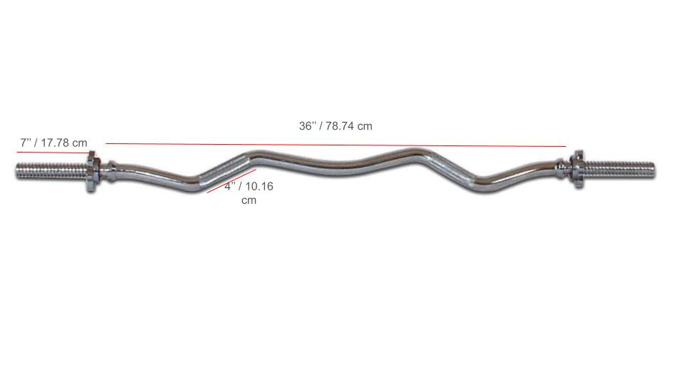 YORK® Chrome Spin-Lock Curl Bar w/ Spin-Lock Collars
