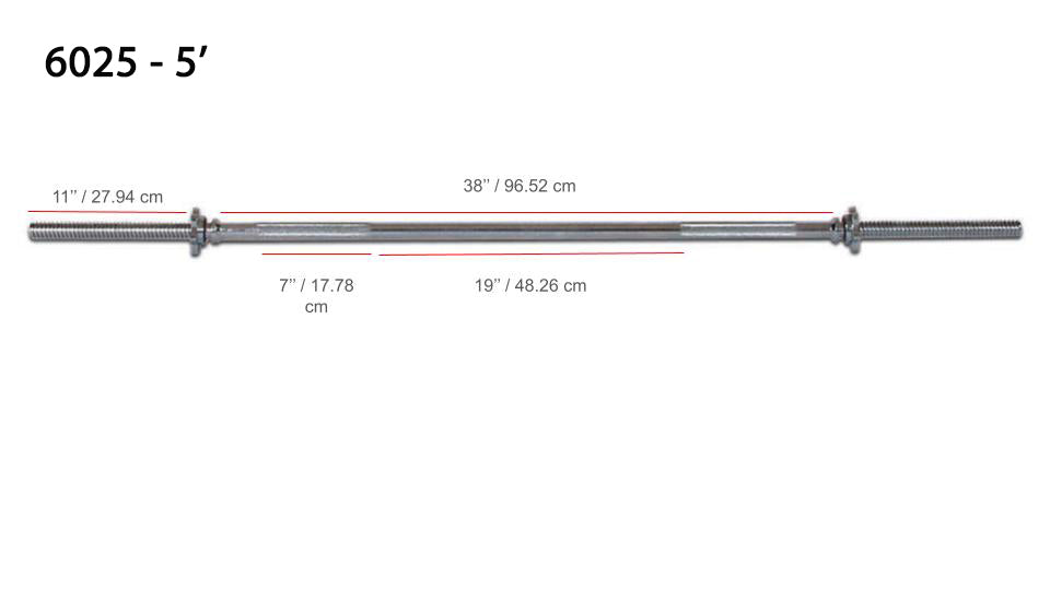 YORK® Chrome Spin-Lock Weight Bar with Collars
